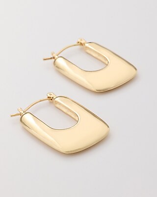 Chunky Rectangular Hoop Earrings