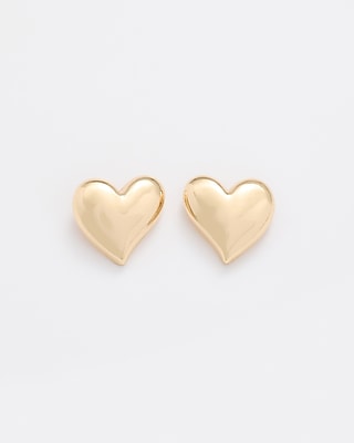 Heart Statement Stud Earrings