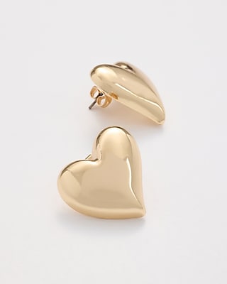 Heart Statement Stud Earrings