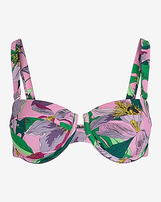 Floral Balconette Body Contour Swim Top