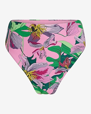 High Waisted Floral Body Contour Swim Bottom