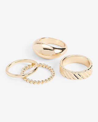 4 Piece Twist Ring Set