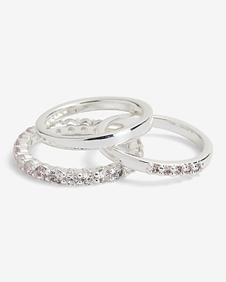 3 Piece Mixed Rhinestone Ring Set