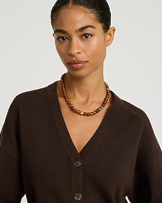 Tortoise Shell Beaded Necklace