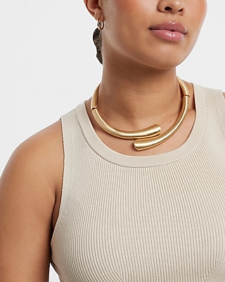 Brushed Double Collar Necklace