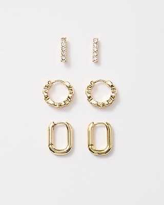 Gold Chain Variety 3 Pack Earrings