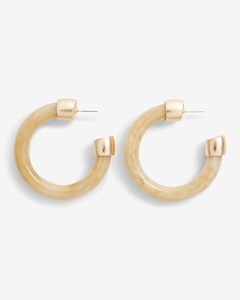 Swirled Tube Hoop Earrings