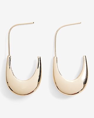 Wire Drop Hoop Earrings