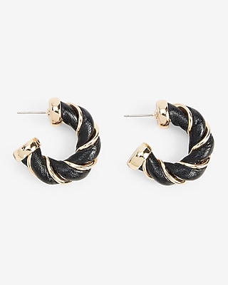 SEPT22 BLACK AND GOLD TWIST TUBE HOOP:PITCH BLACK:NS