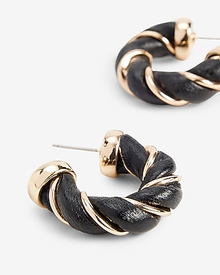 SEPT22 BLACK AND GOLD TWIST TUBE HOOP:PITCH BLACK:NS