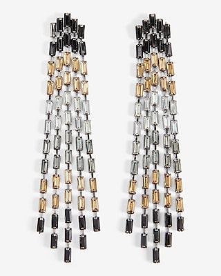 Triangle Ombre Fringe Drop Earrings