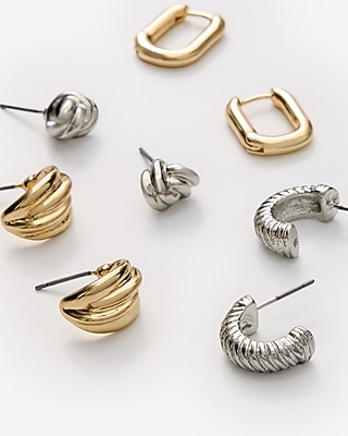 Variety Mixed Metal 4 Pack Earrings