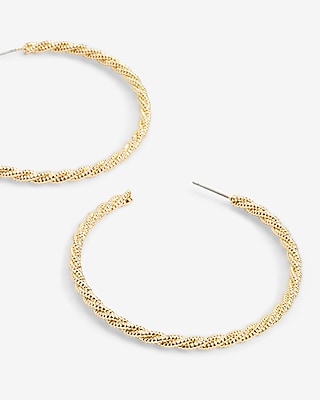 Classic Twist Large Hoop Earrings