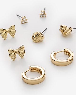 Gold Bow Variety 4 Pack Earrings