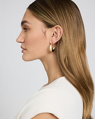 Chunky Crescent Hoop Earrings