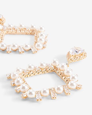 NOV22 CZ POST PEARL MIX TRIANGLE DROP:SHINY GOLD:NS