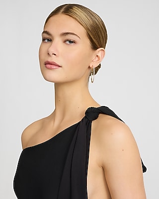 Thin Pave Gold Hoop Earrings