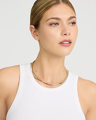 Sleek Gold Choker Necklace