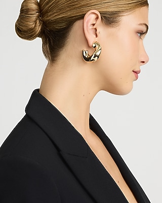 Chunky Gold Hoop Earrings
