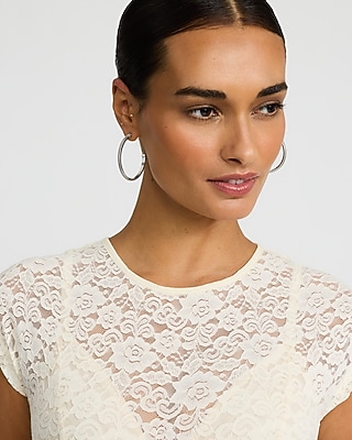 Textured Silver Two Pack Hoop Earrings