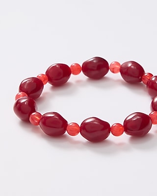 Red Small Beaded Bracelet - thumbnail 2