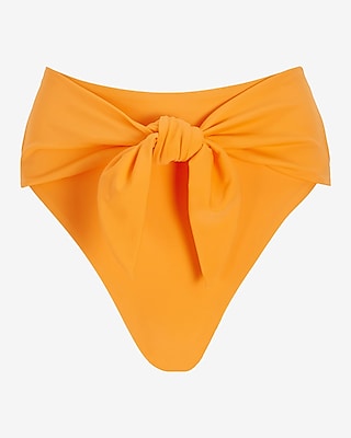 High Waisted Tie Cheeky Swim Bottoms