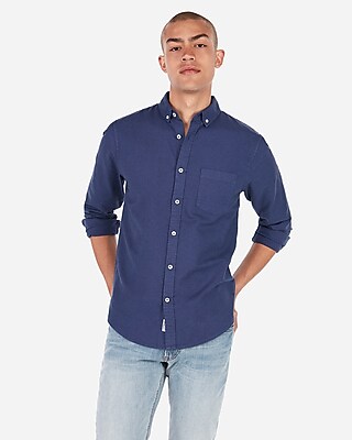 slim soft wash garment dyed oxford shirt