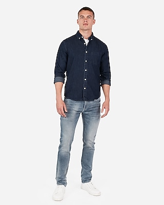 denim shirt with jeans mens