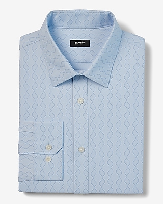 Extra Slim Geo Stripe Wrinkle-Resistant Everyday Performance Dress Shirt