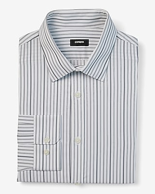 Mens grey striped dress shirt best sale