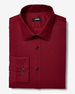fitted lace wedding dress Hisdern Men's Red Grandad Collar Shirt Wedding Regular Fit with Pocket L