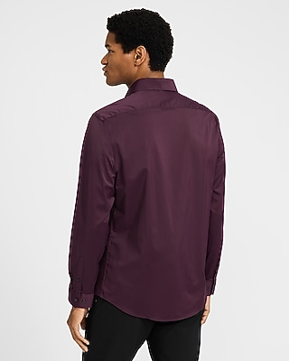 Slim Solid Wrinkle-Resistant Everyday Performance Dress Shirt in Deep Navy - image 2