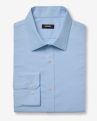 mens dress shirts regular fit George Men's Classic Dress Shirt with Long Sleeves, Sizes S-3xl, Size: Large, Blue