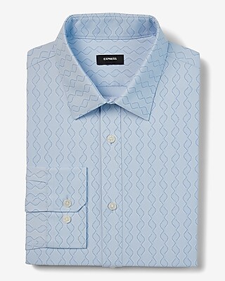 Classic Geo Stripe Wrinkle-Resistant Everyday Performance Dress Shirt