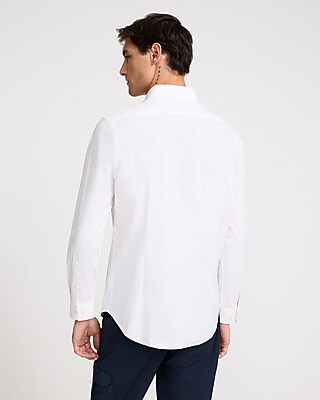Slim Solid Cotton Stretch 1MX Dress Shirt