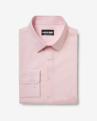 express hot pink dress shirt Slim Solid Cotton Stretch 1mx Ethereal Bridal Look