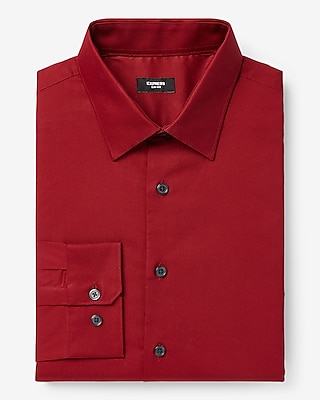 Slim Solid Cotton Stretch 1MX Dress Shirt