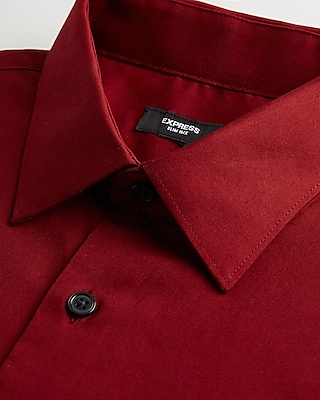 Slim Solid Cotton Stretch 1MX Dress Shirt