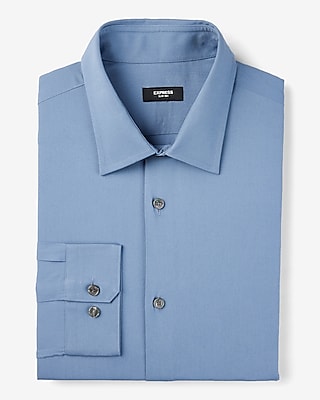 Men's Blue Slim Fit Dress Shirts - Express