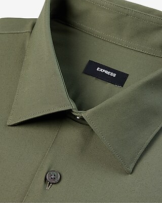 Slim Solid Cotton Stretch 1MX Dress Shirt