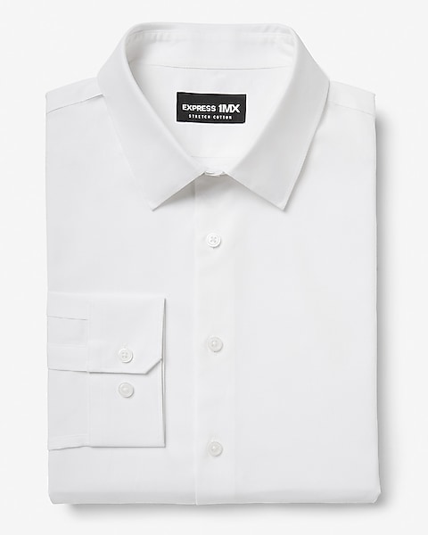 Extra Slim Solid Stretch 1mx Dress Shirt | Express Extra Slim Solid Stretch 1mx Dress Shirt | Express