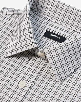 Slim Grid Plaid Wrinkle-Resistant Everyday Performance Dress Shirt