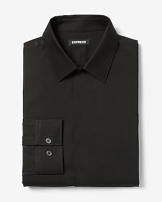 Extra Slim Covered Placket Stretch 1MX Dress Shirt