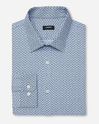 Extra Slim Mini Geo Abstract Wrinkle-Resistant Everyday Performance Dress Shirt - image 2