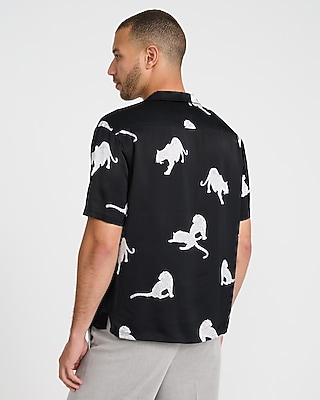 Leopard Print Short Sleeve Resort Shirt