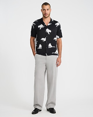 Leopard Print Short Sleeve Resort Shirt