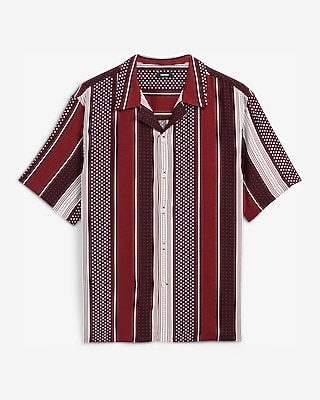 Dotted Striped Short Sleeve Shirt