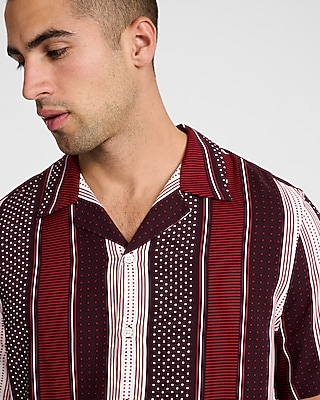 Dotted Striped Short Sleeve Shirt