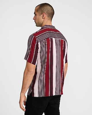 Dotted Striped Short Sleeve Shirt