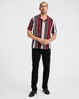 Dotted Striped Short Sleeve Shirt